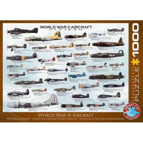Eurographics 6000-0075 - Kriegsflugzeuge des 2. Weltkrieges , Puzzle, 1.000 Teile