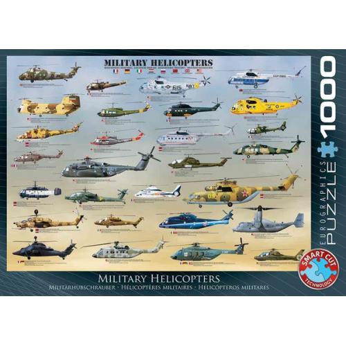Eurographics 6000-0088 - Militärhelikopter , Puzzle, 1.000 Teile