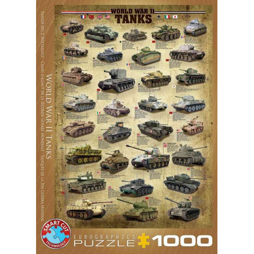 Eurographics 6000-0388 - Panzer des 2. Weltkriegs , Puzzle, 1.000 Teile