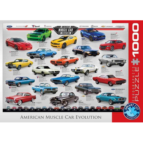 Eurographics 6000-0682 - American Muscle Car Evolution , Puzzle, 1.000 Teile