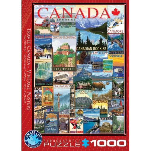 Eurographics 6000-0778 - Reise Kanada Vintage Poster, Puzzle, 1.000 Teile