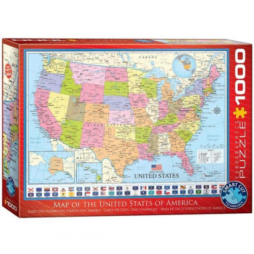 Eurographics 6000-0788 - Karte der Vereinigten Staaten von Amerika, Puzzle, 1.000 Teile