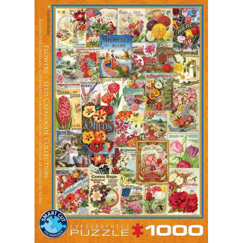 Eurographics 6000-0806 - Blumen Saatgutkataloge , Puzzle, 1.000 Teile