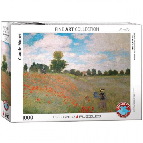 Eurographics 6000-0826 - Mohnfeld von Claude Monet , Puzzle, 1.000 Teile