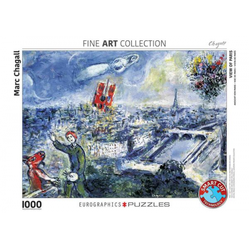 Eurographics 6000-0850 - Ansicht von Paris von Marc Chagall , Puzzle, 1.000 Teile