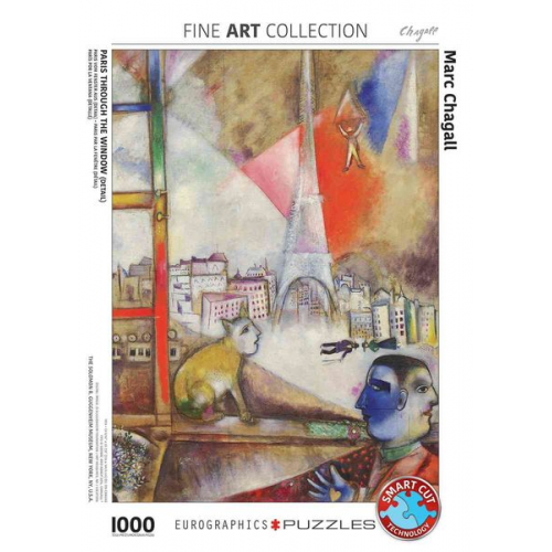 Eurographics 6000-0853 - Paris vom Fenster aus von Marc Chagall , Puzzle, 1.000 Teile