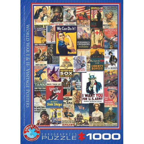 Eurographics 6000-0937 - Werbeplakate des 1. und 2. Weltkrieges , Puzzle, 1.000 Teile