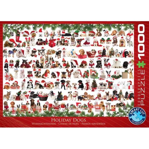 Eurographics 6000-0939 - Weihnachtshunde , Puzzle, 1.000 Teile