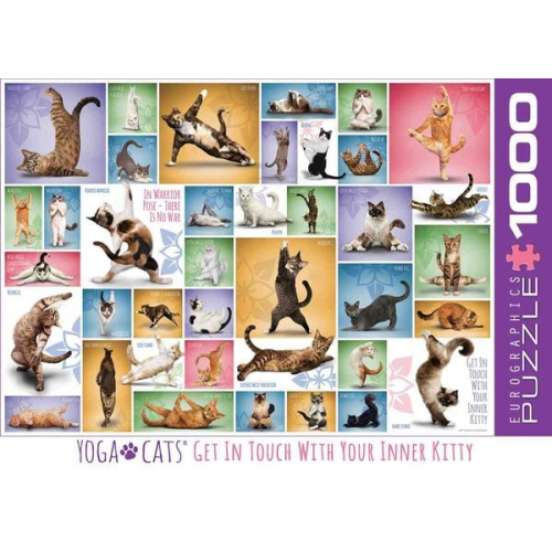 Eurographics 6000-0953 - Yoga Katzen , Puzzle, 1.000 Teile