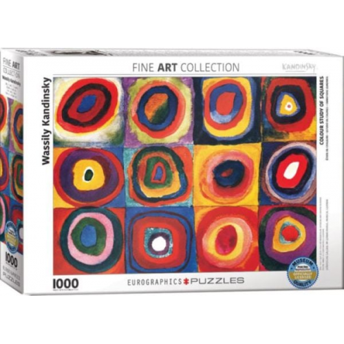 Eurographics 6000-1323 - Farbstudie Quadrate von Wassily Kandinsky , Puzzle, 1.000 Teile