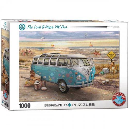 Eurographics 6000-5310 - Love & Hope VW Bus , Puzzle, 1.000 Teile