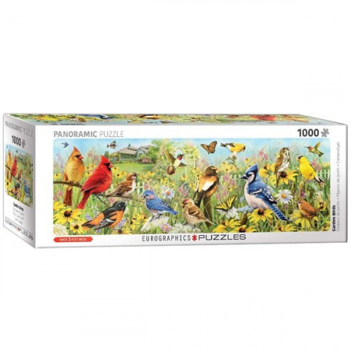 Eurographics 6010-5338 - Vögel im Garten, Panorama Puzzle - 1000 Teile