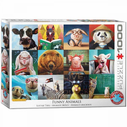 Eurographics 6000-5524 - Lustige Tiere von Lucia Heffernan, Puzzle, 1.000 Teile