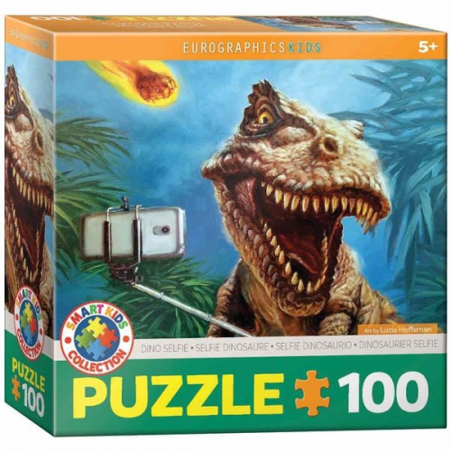 Eurographics 6100-5555 - Dinosaurier Selfie-Heffernan , Puzzle 100 Teile