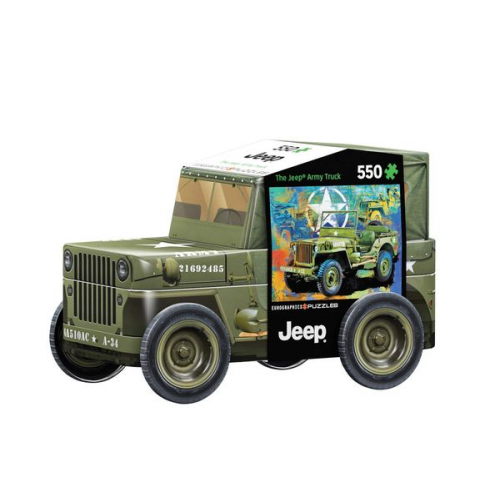 Eurographics 8551-5598 - Armee Jeep Puzzledose , 550 Blech Puzzle