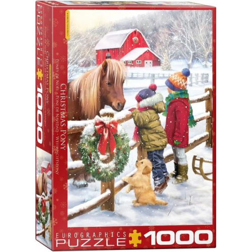 Eurographics 6000-5638 - Christmas Pony, Weihnachtspony, Puzzle, 1000 Teile