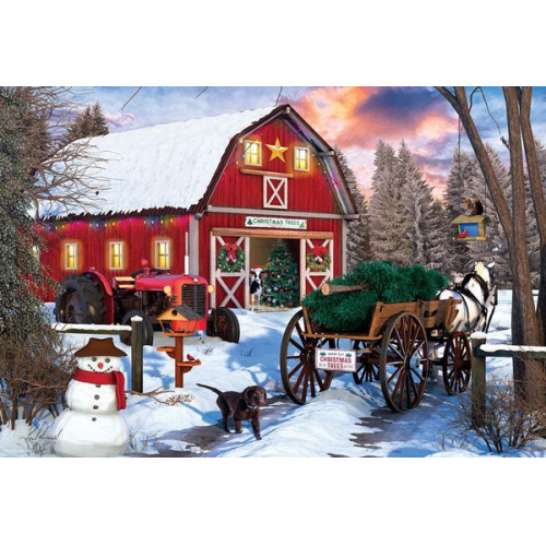 Eurographics 8551-5665 - Christmas Barn, 550 Blech Puzzle