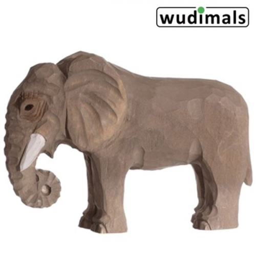 Wudimals A040453 - Elefant, Elephant, handgeschnitzt aus Holz