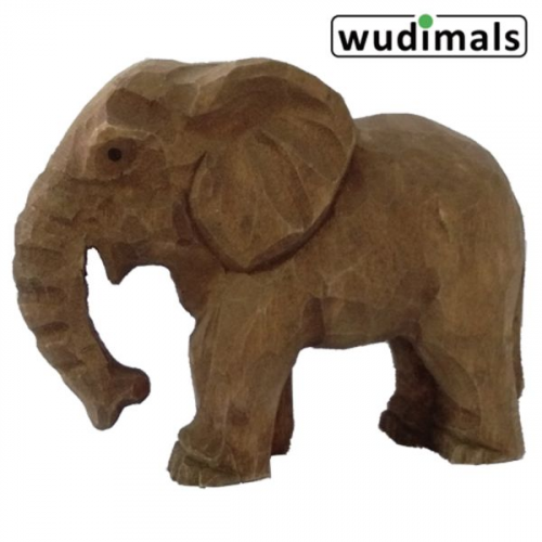 Wudimals A040465 - Elefantenjunges, Elephant Calf, handgeschnitzt aus Holz