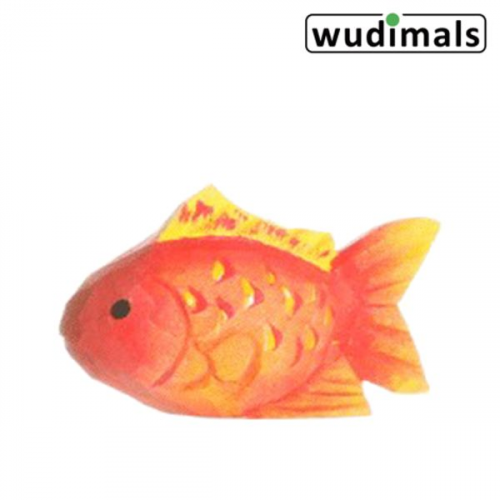 Wudimals A040818 - Goldfisch, Goldfish, handgeschnitzt aus Holz