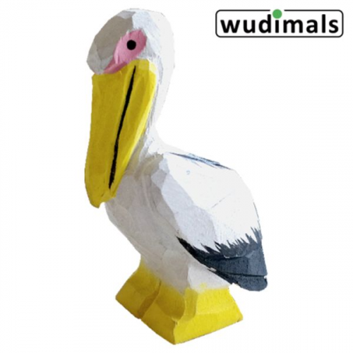 Wudimals A041011 - Pelikan, Pelican, handgeschnitzt aus Holz