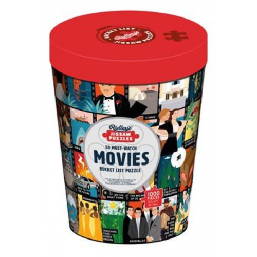 50 Must-Watch Movies Bucket List 1000-Piece Puzzle