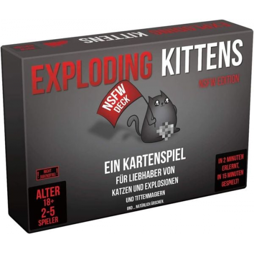 Asmodee EXKD0029 - Exploding Kittens, NSFW Edition, Grundspiel