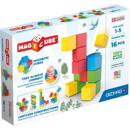 Invento 507003 - Geomag Magicube Creative Set 16, Magnetischer Baukasten, Magnetspielzeug