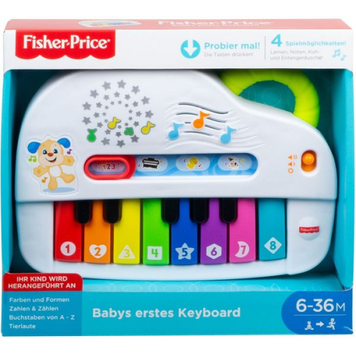 Fisher Price - Babys erstes Keyboard, Lernspielzeug, Baby Musik-Instrument