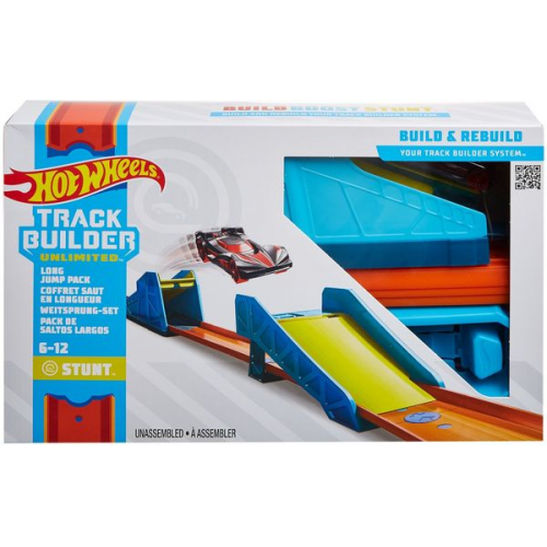 Mattel - Hot Wheels Track Builder Unlimited Weitsprung-Set inkl. 1 Spielzeugauto