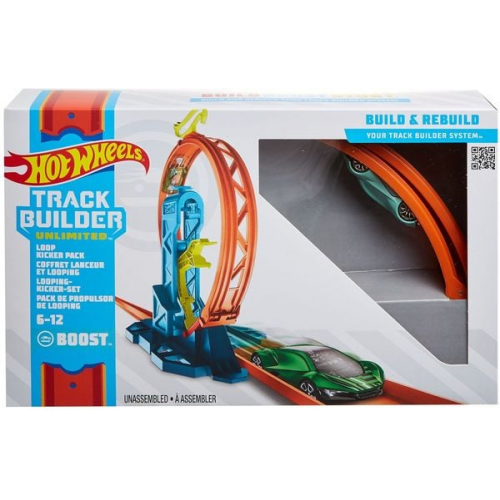 Mattel - Hot Wheels Track Builder Unlimited Looping-Kicker-Set inkl. 1 Spielzeugauto