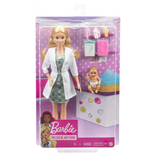 Barbie - Barbie Kinderärztin-Spielset mit blonder Puppe