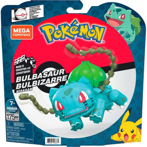 Mega Bloks - Pokémon Medium Bisasam, Bauset, Bausteine, Sammelfigur, 175 T.