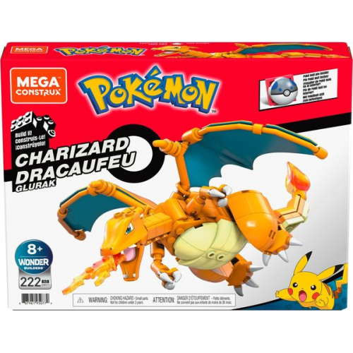 Mega Bloks - Pokémon Glurak, Bauset, Bausteine, Sammelfigur, 223 Teile