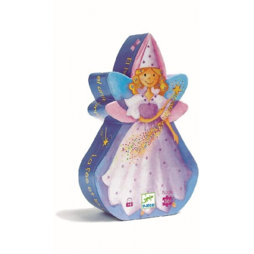 Djeco - Formenpuzzle: The fairy and the unicorn - 36 pcs