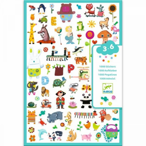 Djeco - 3-6 Design by: 1000 stickers for little ones