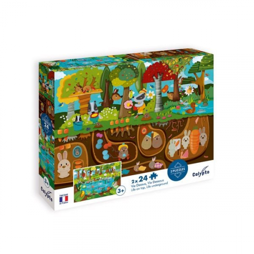 SentoSphere - Calypto - Puzzle - Waldtiere, 2x24 Teile