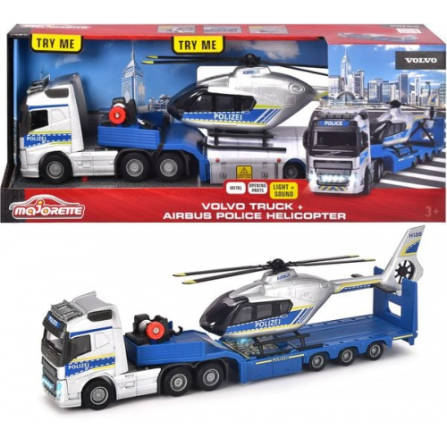 Majorette - Grand Series - Volvo Truck plus Police Helicopter