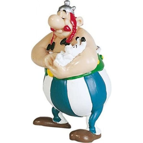 Plastoy PLA60502 - Asterix: Obelix mit Idefix, Figur, Sammlerfigur, ca. 10 cm