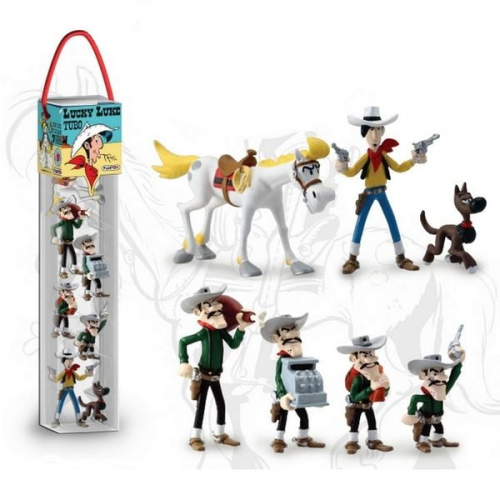 Pegasus PLA70387 - Lucky Luke, 7er Figuren Set