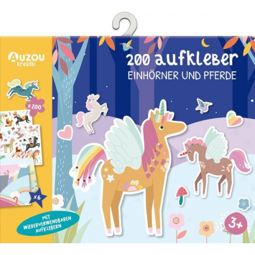 Auzou - 200 Aufkleber - Einhörner und Pferde