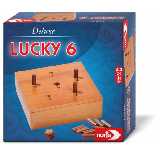 Noris 606102046 - Deluxe Lucky 6, Partyspiel, Würfelspiel