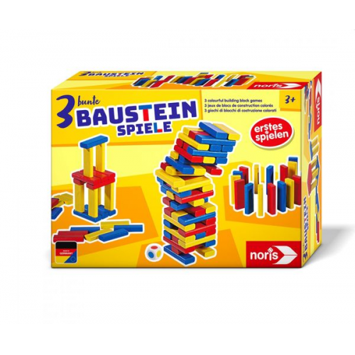 Noris Spiele - 3 bunte Bausteinspiele