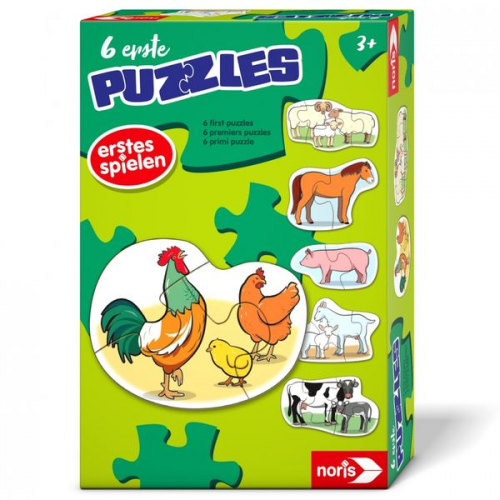 Noris Spiele - 6 erste Puzzles – Bauernhoftiere