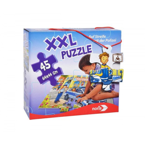 Noris 606031792 - XXL Riesenpuzzle Auf Steife mit der Polizei, 45-teilig, Puzzle