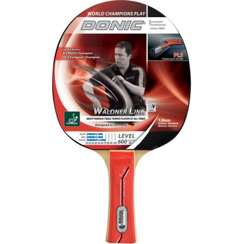 Tischtennis Schläger, Waldner 600 mit PLS Griff, Holz/Natur, One Size