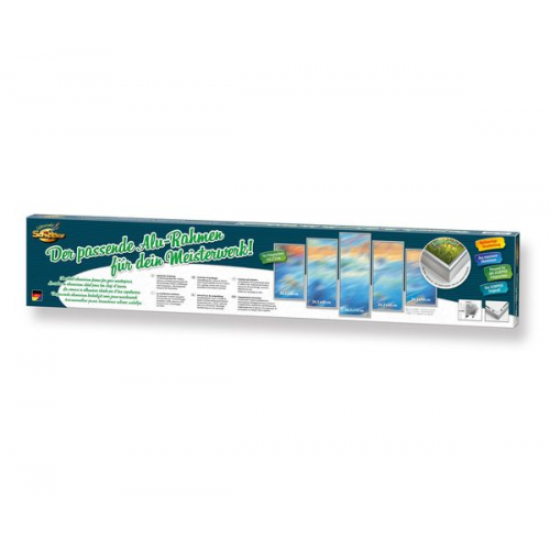 Schipper 605280901 - Alurahmen für Polyptychon 132x72cm, Silber matt, ohne Glas, Rahmenleisten für 5 Bilderrahmen und Zubehör