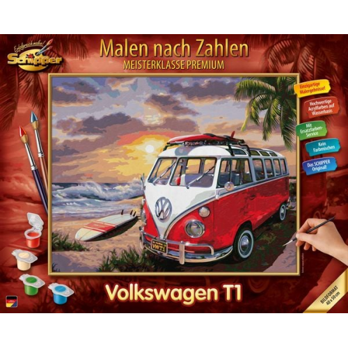 Schipper 609130861 - Malen nach Zahlen, Volkswagen T1, VW-Bulli, 50 x 40 cm