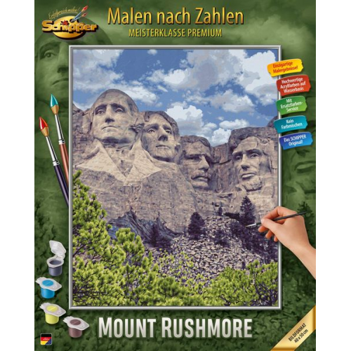 Schipper 609130895 - Malen nach Zahlen, Meisterklasse Klassiker, Mount Rushmore, 40x50cm