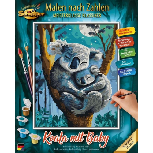 Schipper 609240907 - Malen nach Zahlen, Koala mit Baby, 24x30cm